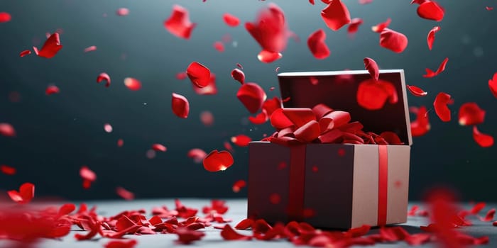 a gift box of romantic love on the valentines day pragma