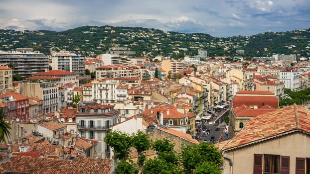 Panoramic view of Cannes, French Riviera of Mediterranean Sea