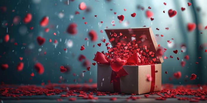 a gift box of romantic love on the valentines day pragma