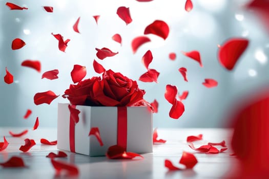 a gift box of romantic love on the valentines day pragma