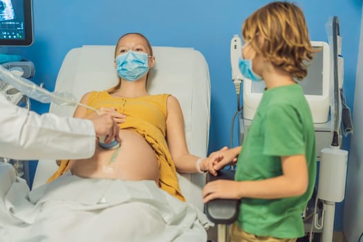 a pregnant mother's ultrasound visit, sharing the excitement with her son who eagerly awaits the arrival of his baby brother. A heartwarming portrayal of family bonds and the anticipation of new beginnings.