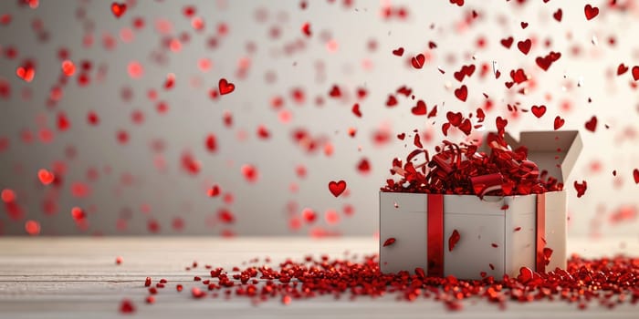 a gift box of romantic love on the valentines day pragma