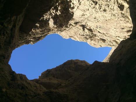 Blue Skies above Tapiado Mud Caves, Anza Borrego State Park. High quality photo