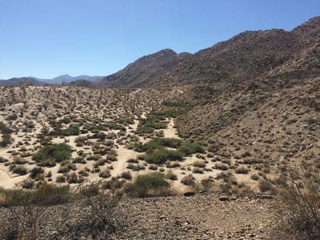 Beautiful Desert Scenery, Hillside and Valley at Anza Borrego State Park. High quality photo