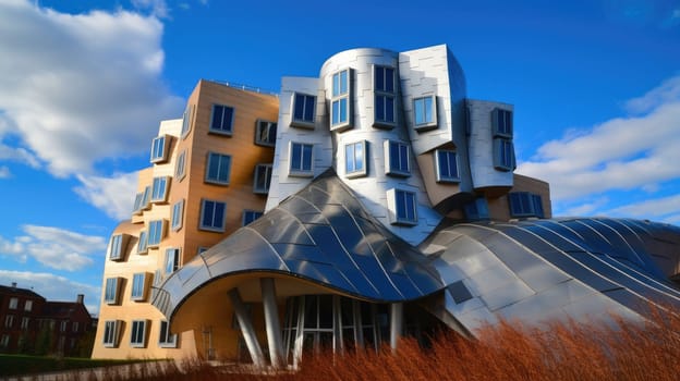 bizarre architecture of art building, creative style comeliness