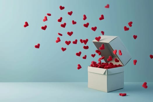 a gift box of romantic love on the valentines day pragma