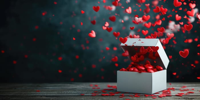 a gift box of romantic love on the valentines day pragma