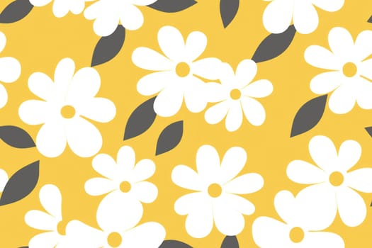 Summer Floral Wallpaper Repeat: Vibrant Spring Flower Pattern on a Seamless Background Design, Perfect for Fabric, Textile, and Decorative Applications