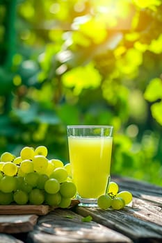 grape juice in a glass with soda. Selective focus. food.