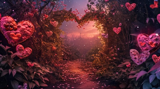 enchanted love forest in the valentines day pragma