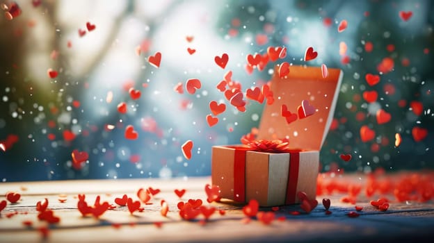 a gift box of romantic love on the valentines day pragma