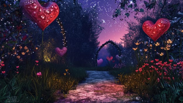 enchanted love forest in the valentines day pragma