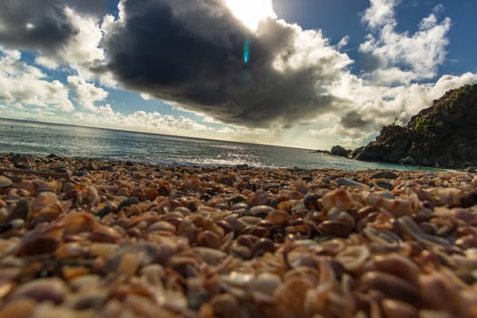 Peaceful beach in Saint Barthélemy (St. Barts, St. Barth) Caribbean