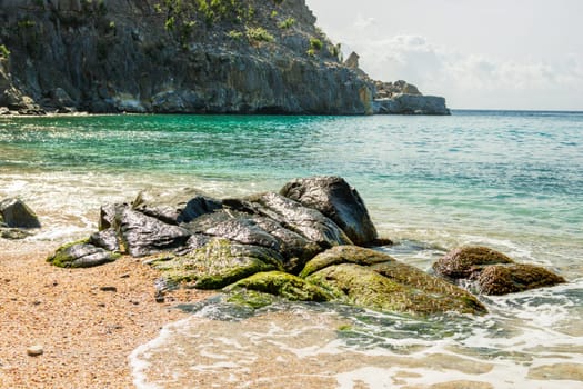 Peaceful beach in Saint Barthélemy (St. Barts, St. Barth) Caribbean