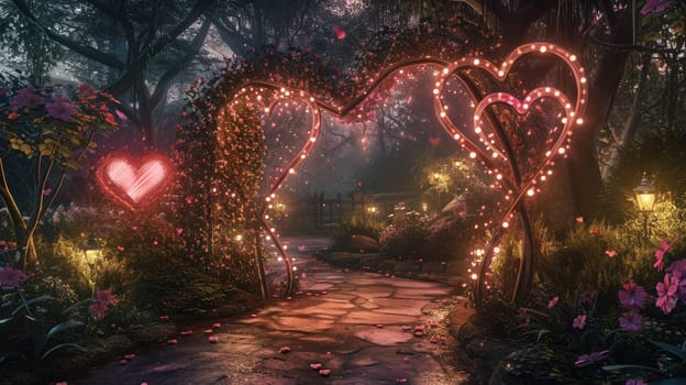 enchanted love forest in the valentines day pragma