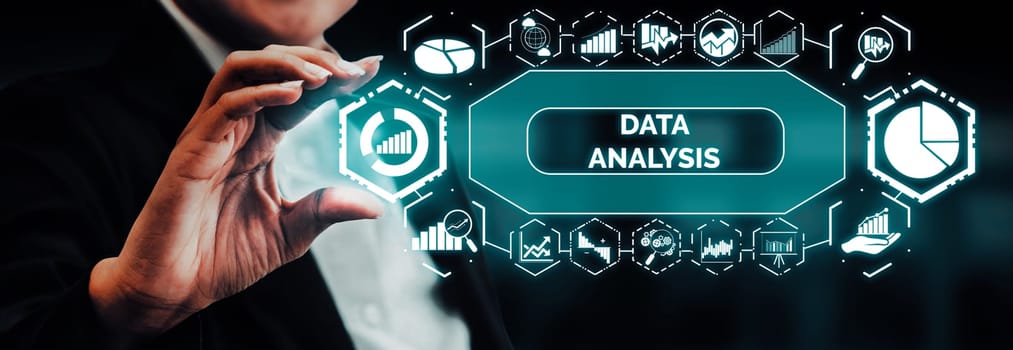 Data Analysis for Business and Finance Concept. interface showing future computer technology of profit analytic, online marketing research and information report for digital business strategy. uds