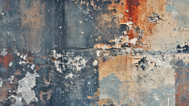 Textured grunge wall with contrast. Created using AI generated technology and image editing software.