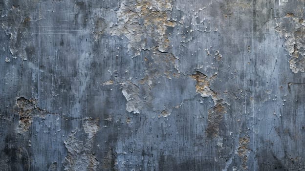 Grunge textured wall with peeling paint. Created using AI generated technology and image editing software.
