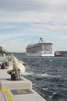 Turkey istanbul 19 june 2023. COSTA VENEZIA cruise ship in Galataport, Istanbul,