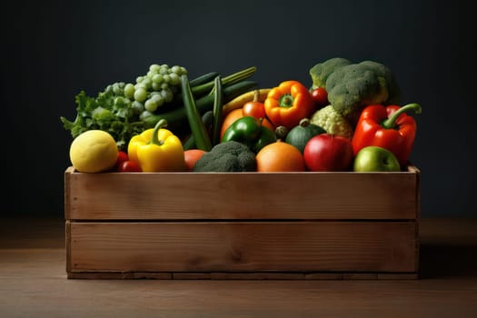 Fresh Organic Vegetarian Vegetable Assortment on Wooden Background: A Vibrant Harvest of Healthy Green Goodness