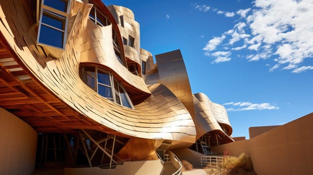 bizarre architecture of art building, creative style comeliness