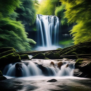 the Tranquil Cascades of the Ancient Forest
