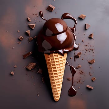 Pure Bliss: Chocolate Ice Cream Scoop