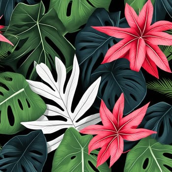Tropical Leaves in Dark Tone