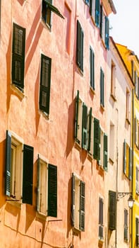 Old buildings of Ajaccio, Corsica Island, France