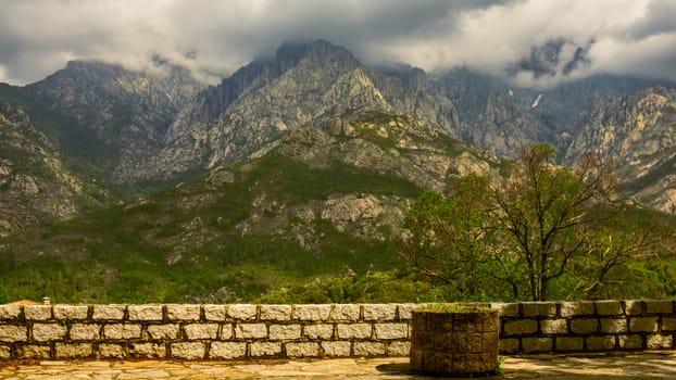 Mountain landscape of Corsica Island, France