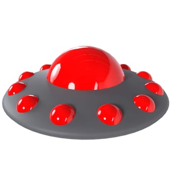 Ufo isolated on white background. High quality 3d illustration