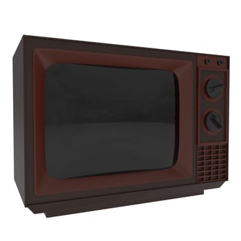 Old Tv isolated on white background. High quality 3d illustration