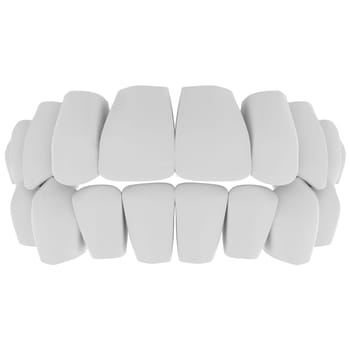 Teeth isolated on white background. High quality 3d illustration
