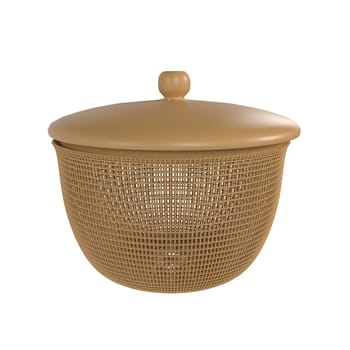 Clay Basket isolated on white background. High quality 3d illustration