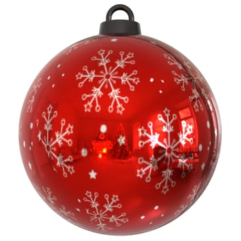 Christmas Ball Ornament isolated on white background. High quality 3d illustration