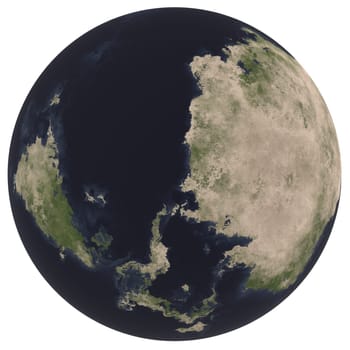 Earth isolated on white background. High quality 3d illustration