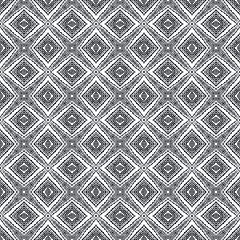 Striped hand drawn pattern. Black symmetrical kaleidoscope background. Repeating striped hand drawn tile. Textile ready eminent print, swimwear fabric, wallpaper, wrapping.