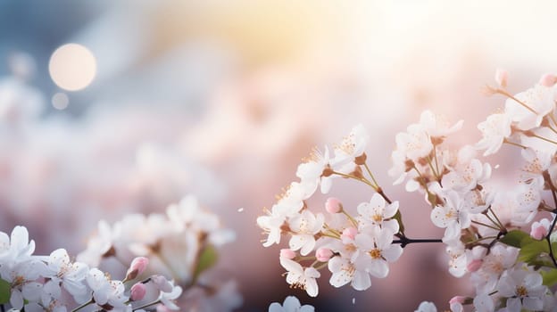 Spring background with cherry blossoms.