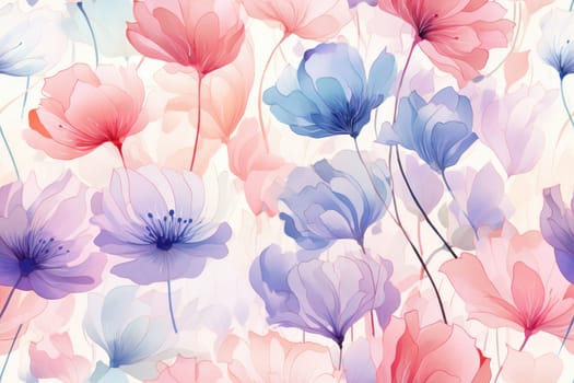 Floral Pattern Nature: A Watercolor Spring Design.