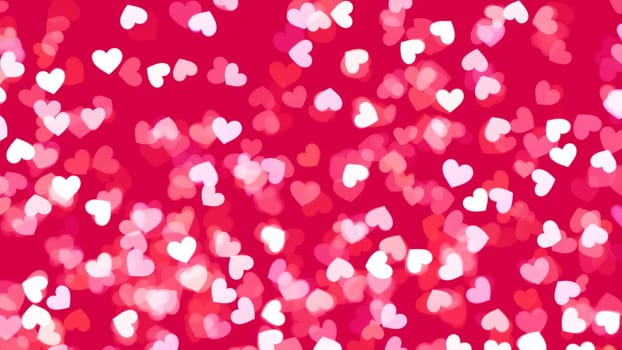 Vibrant Red Heart Bokeh for Valentine's Celebrations