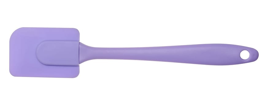 Silicone spatula for stirring food on isolated background