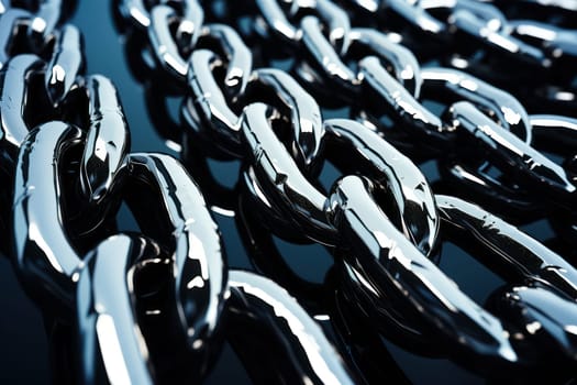 Strong Steel Chains Connect: Industrial Power and Secure Protection on Rusty Background