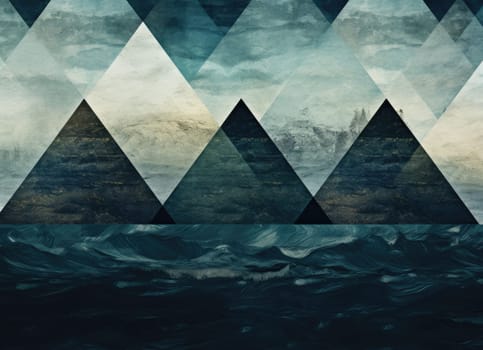 abstract ocean background with geometry shapes and water waves tide comeliness