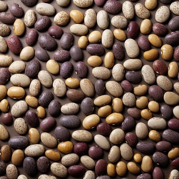Various beans with different colors and patterns densely packed together.