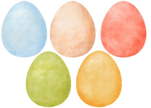 Set of vibrant Easter chicken eggs, perfect for textiles, posters, and invitations. The colorful illustrations add a festive touch, for creating lively and celebratory designs, creative projects.