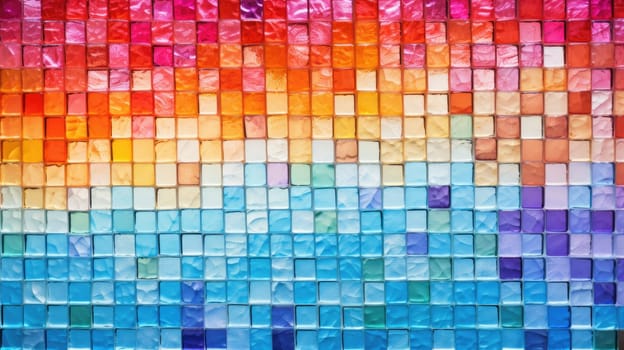 abstract background with squares mosaic tile, ai