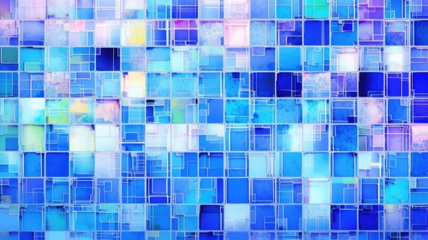 abstract background with squares mosaic tile, ai