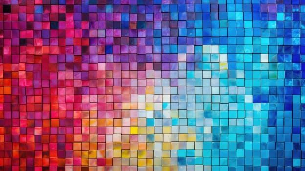 abstract background with squares mosaic tile, ai