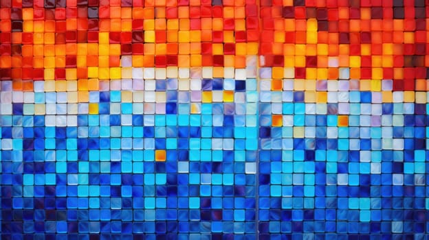 abstract background with squares mosaic tile, ai