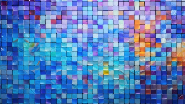 abstract background with squares mosaic tile, ai